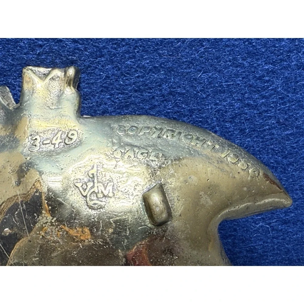 Virginia Metalccrafters Brass Sage Leaf‎ Trinket Dish Ash Tray 3-49 VMC Vintage